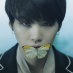 A butterfly on Suga's mouth  (The WINGS Tour Trailer)