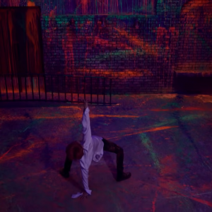 ...to the world of darkness. Thanks to the editing, j-hope phisically travelsfrom a world to another (Boy Meets Evil)